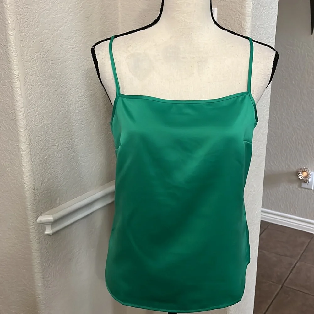 NWT J. Crew silky green (bright patina) cami top Size S